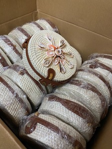 SAC ROND EN ROTIN PLAGE SAC FOURRE-TOUT À ÉPAULE STYLE TENDANCE HAUTE MODE 2023 STYLE DE DIVERSIFICATION COLORÉ POUR LES FEMMES - Product Image 2