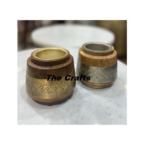 Ensemble de brûleurs à encens en bois et en métal Mubkhar, trois pièces, forme ronde, brûleur à bakhoor oud à prix abordable - Product Image 5