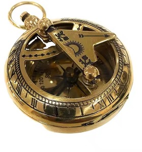 Mini Brass <b>Compass</b> Keychain <b>Vintage</b> Style Portable Navigation Tool - Product Image 5