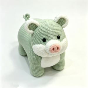 Customized Crochet <b>pig</b> plush <b>toy</b>, amigurumi <b>pig</b>, handmade knitted stuffed animal, soft crochet stuffed <b>pig</b>, baby safe plush <b>toy</b> - Product Image 1