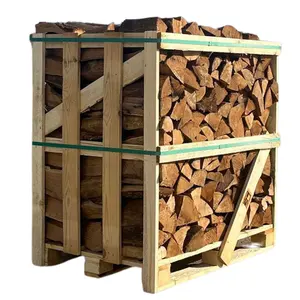 Troncos de leña de roble-Humedad de leña seca al horno 18%-Leña de madera dura para energía térmica
