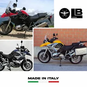 Adesivi Laterali in Gel 3D Effetto Carbonio e Logo Personalizzati per Serbatoio Moto BMW R1200 GS 2004-2007 - Product Image 2