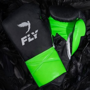 Personalized Color And Sizes Available Fly Green Silver Professional Boxing <b>Gloves</b> Adjustable <b>Moisture</b> Wicking Waterproof <b>Gloves</b> - Product Image 4