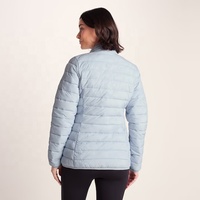 Veste matelassée légère pour femme, col montant, fermeture éclair, coupe droite, personnalisable, pour l'hiver