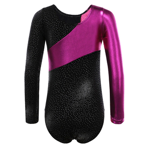 Justaucorps de gymnastique de compétition pour femmes de haute qualité, robe de danse rythmique brillante, violet bleu, sublimation, vêtements de scène, ballet, spandex - Product Image 4