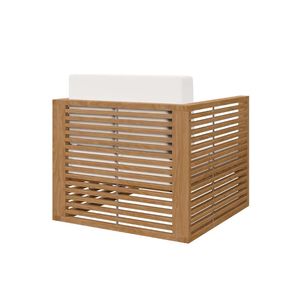 Sillón Haven, Diseño Moderno y Minimalista, Ligero y Cómodo, Madera de Teca Sólida, para Exteriores, Hoteles, Patios y Restaurantes - Product Image 3