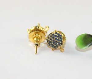 Faceted <b>Blue</b> Stone Earring Handcrafted Jewelry Supplies Gift For Women & Girls Anniversary Gift Promise Gift - Product Image 3