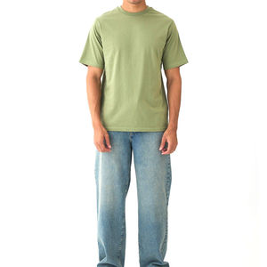 Camiseta de algodón 100% para hombre, Camiseta holgada con estampado personalizado de talla grande, camisetas lisas de alta calidad, camiseta de manga corta para hombre OEM - Product Image 3