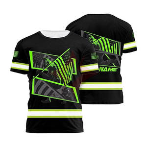 Camiseta de Trabajo de Seguridad Reflectante para Hombre, ANSI Clase 1, Impermeable, Logotipo Personalizado, OEM, Alta Visibilidad, Construcción - Product Image 1