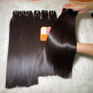 Extensions de cheveux à trame droite en os à prix réduit, cheveux vietnamiens bruts de couleur naturelle jusqu'à 40 pouces pour la fabrication de perruques - Product Image 3