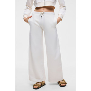 Pantalones Deportivos Blancos de Cintura Alta y Pierna Ancha para Mujer, 100% Algodón, Transpirables, Marca <span class=keywords><strong>LAYA</strong></span> - Product Image 4