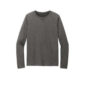 Camiseta informal de manga larga con cuello redondo y carbón lavado para hombre-Camiseta básica de alta calidad para capas Ideal - Product Image 1