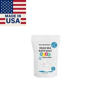 Grand grain fin de marque privée en vrac 4 livres. Sel de bain de la mer morte infusé à la camomille pour enfants paquet refermable Quantité minimum - Product Image 1