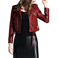 Vêtements en cuir pour femmes Veste en cuir à la mode Vêtements d'hiver Nouveau style Veste en cuir pour femmes