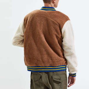 Breathable Casual Wear Quilted Vintage Turn Down Collar <b>Sherpa</b> Fur <b>Jacket</b> For <b>Men</b> 2024 New Fashion <b>Jackets</b> with <b>Sherpa</b> Fleece - Product Image 2