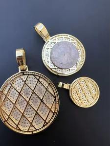 จี้เพชรโมอิสซาไนต์ทรงกลม สไตล์ฮิปฮอป เครื่องประดับชั้นดี จี้และชาร์มเงินแท้ 925 ผ่านการทดสอบเพชร - Product Image 5