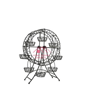 ขาตั้งโลหะสำหรับตกแต่งเค้กคัพเค้กทำมือสุดหรูทำมือสีทอง - Product Image 3