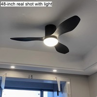 Chine vente directe ABS plastique DC moteur LED 3 lames 42 pouces télécommande fréquence Conversion ventilateur de plafond
