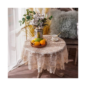 Modern Cotton Linen Half <b>White</b> 60x120 Inch Dining Table Cover ISO 14001 Wrinkle Resistant Smooth Surface Export Dispatch Service - Product Image 4