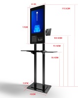 Máquina de Pago Autoservicio Vertical con Pantalla LCD, Lector de Tarjetas, Cámara y Soporte SDK para Bancos y Tiendas