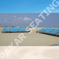 Stade complet de football de plage portable avec tribunes et escaliers de type gradin de toit utilisation intérieure et extérieure divertissement sportif