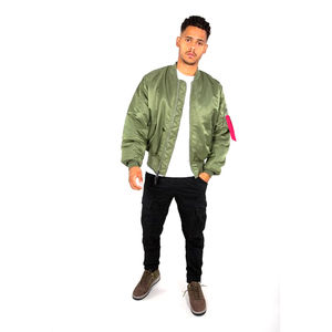 Ropa Personalizada, Chaqueta Bomber Informal de Invierno para Hombre, Impermeable y Resistente al Viento, para Entrenamiento, de Algodón/Poliéster de Alta Calidad - Product Image 4
