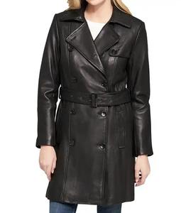 OEM vestes en cuir de haute qualité pour femmes vestes en cuir originales en peau de mouton vestes de mode en cuir blanc taille personnalisée - Product Image 4