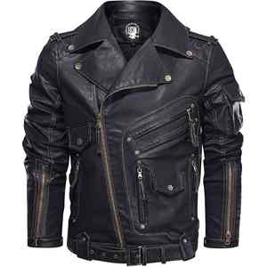 High Quality Cropped Faux PU Leather Jacket for <b>Women</b> Zipper Placket Contrast Color Quilted Feature Nylon Lining - Product Image 1