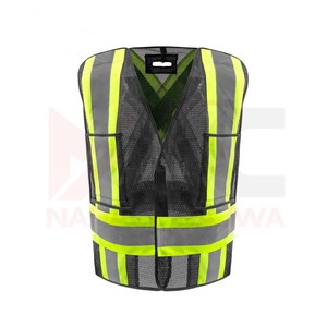 Gilet de sécurité de travail Offres Spéciales haute visibilité bande réfléchissante gilet de sécurité de construction à glissière avant. - Product Image 3