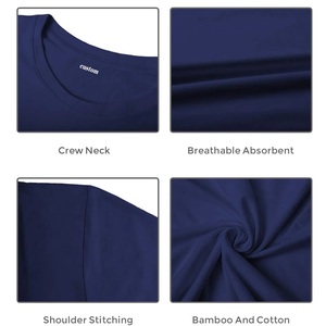 Camiseta personalizada de alta calidad con cuello redondo para hombre 95% Bamboo 5% Spandex para hombre, camiseta de bambú de manga corta supersuave para hombre - Product Image 6