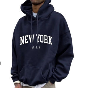 Sweat-shirt à capuche surdimensionné personnalisé pour homme, épaules tombantes, broderie, 100% coton, poche, streetwear décontracté, sweats à capuche OEM - Product Image 4