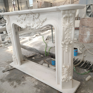 Mantel de Chimenea de Mármol Natural, Elegante Marco de Piedra Tallada a Mano, Diseño de Lujo, Venta Directa de Fábrica, Exportación al por Mayor - Product Image 2