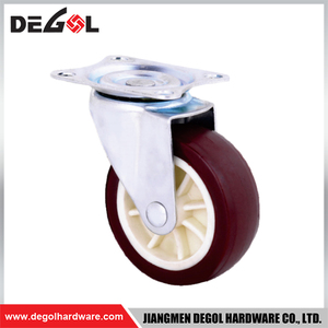 Frenler ile 3 inç ağır tekerlekler plaka sarhoş tekerlek, mobilya ve tezgah arabası için 360 derece döner tekerlekler - Product Image 4