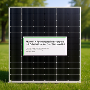 Panneau solaire monocristallin HJT N-Type 730W demi-cellule avec cadre en aluminium certifié TUV - Product Image 3