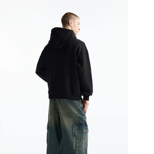 Sweat-shirts à capuche pour hommes sur mesure de haute qualité 400 GSM, 100% coton, poids lourd, surdimensionnés pour impression en relief - Product Image 3