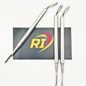 เครื่องมือดูแลเล็บแบบสองปลายพร้อมสลักโลโก้ใช้ซ้ำได้ทำจากสแตนเลสสีเงินขัดเงาออกแบบได้ตามต้องการ - Product Image 5