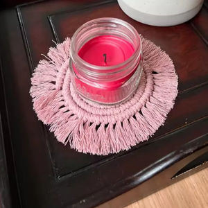 Sous-verres de table en macramé Boho faits à la main, porte-casseroles, cadeau de Noël, décor - Product Image 1