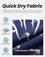 Trajes de Baño para Hombre de Secado Rápido con Estampado Divertido, ODM OEM, Tela de Malla, Protección UV, Elástico en las Rodillas y Cintura Elástica