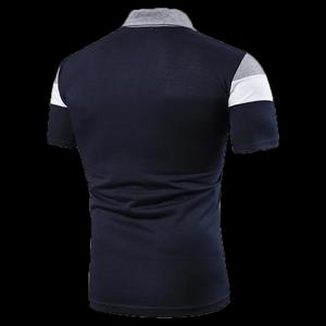 2025 uomo alla moda <span class=keywords><strong>Cross</strong></span>-Border a maniche corte di colore bloccato per <span class=keywords><strong>Polo</strong></span> in tela di cotone 100% - Product Image 2