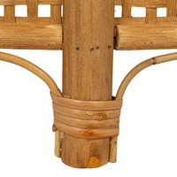 Table basse ronde artisanale innovante en rotin et bambou avec rangement pour salle à manger, salon, mobilier de maison contemporain, vente en gros