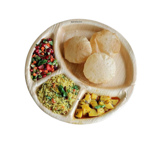 Plateau/plateau/assiette de repas Areca 4CP robuste et jetable bon marché écologique pour les anniversaires, les événements, les services alimentaires, les cantines et les écoles - Product Image 4