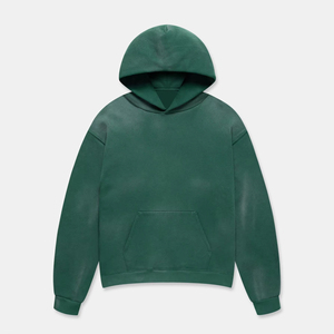 Sudaderas con capucha de lavado ácido para hombre de moda de alta calidad Algodón/poliéster bordado logotipo personalizado impermeable transpirable ajuste suelto otoño - Product Image 1