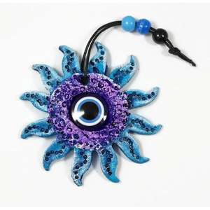 Ornement de soleil en polyester 10x10 cm pour la décoration intérieure - Product Image 1