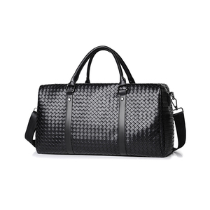 Bolsa de viaje de lona de gran capacidad y cuero genuino para mujeres y hombres, cierre de cremallera de alta calidad, duradera - Product Image 6