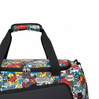 Sac de sport de luxe en PU pour anime, grande capacité, en polyester, moderne, à bandoulière, pour la gym, la sublimation, l'entraînement, le fitness et les activités de plein air