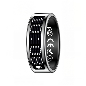 Anillo Inteligente Zikr de Acero Inoxidable 2026 con Pantalla LED, Monitor de Ritmo Cardíaco, Resistente al Agua IP68, Contador de Oraciones para iOS - Product Image 3