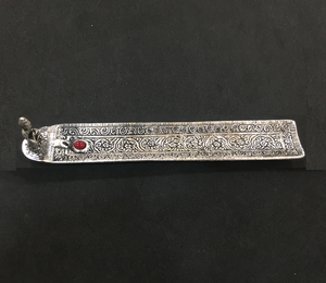 Soporte de varillas de incienso de Metal con forma rectangular de Buda, alta calidad, Plata - Product Image 1