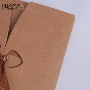 Boîtes cadeaux en papier kraft brun HUAMAO avec nœud en satin, emballage pliable écologique pour mariage, fête prénuptiale, cadeaux d'anniversaire - Product Image 6