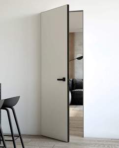 Puertas Interiores de Madera con Acabado Color RAL Cortez, Impermeables, Empotradas, para Dormitorio, Pasillo, Sótano, Oficina en Casa, Sala de Estar - Product Image 2