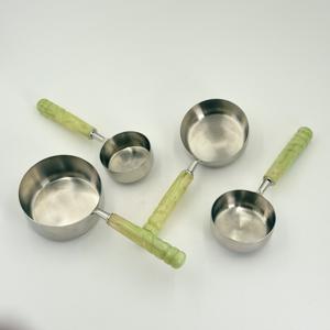 Hot Sale Stainless Steel Measuring Cups Set of 4 with <b>Resin</b> Handle for Coffee Been Spice Powder Measuring in Reasonable Price - Product Image 2